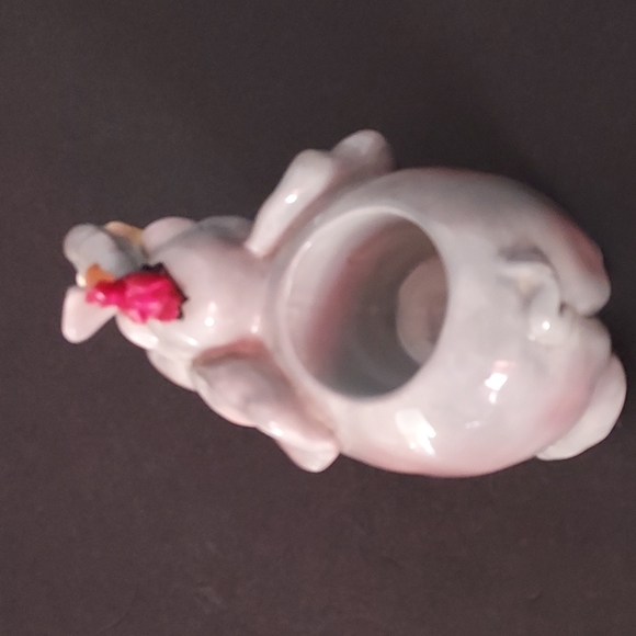 Elephant w/Cardinal on head Votive Holder sz. 5 3/4  inches Hx 6inches W. Multi. - Picture 4 of 8